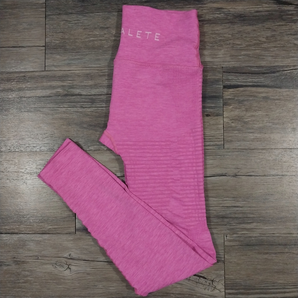Alphalete Pink Stretch Leggings Size Small Womens Activewear Leggings